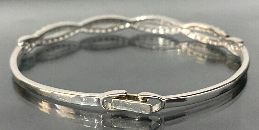 9K White Gold & 2.14CT Sphene Pave Set Bangle