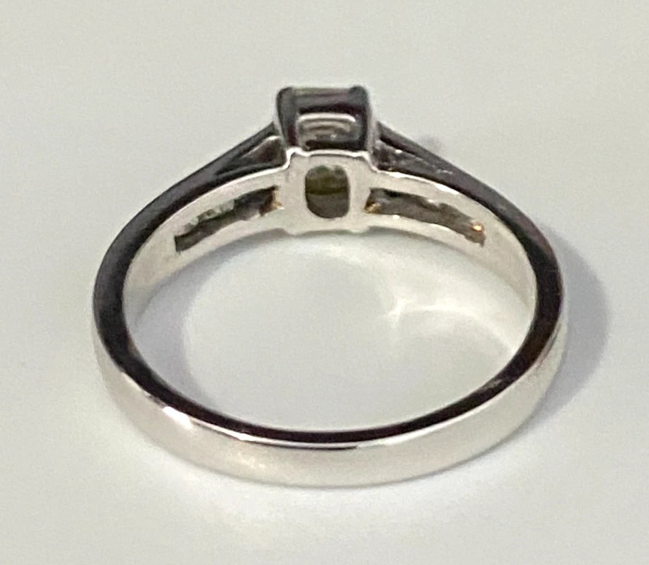 18K White Gold & 0.75CT Diamond Engagement Ring Size L - 5 3/4