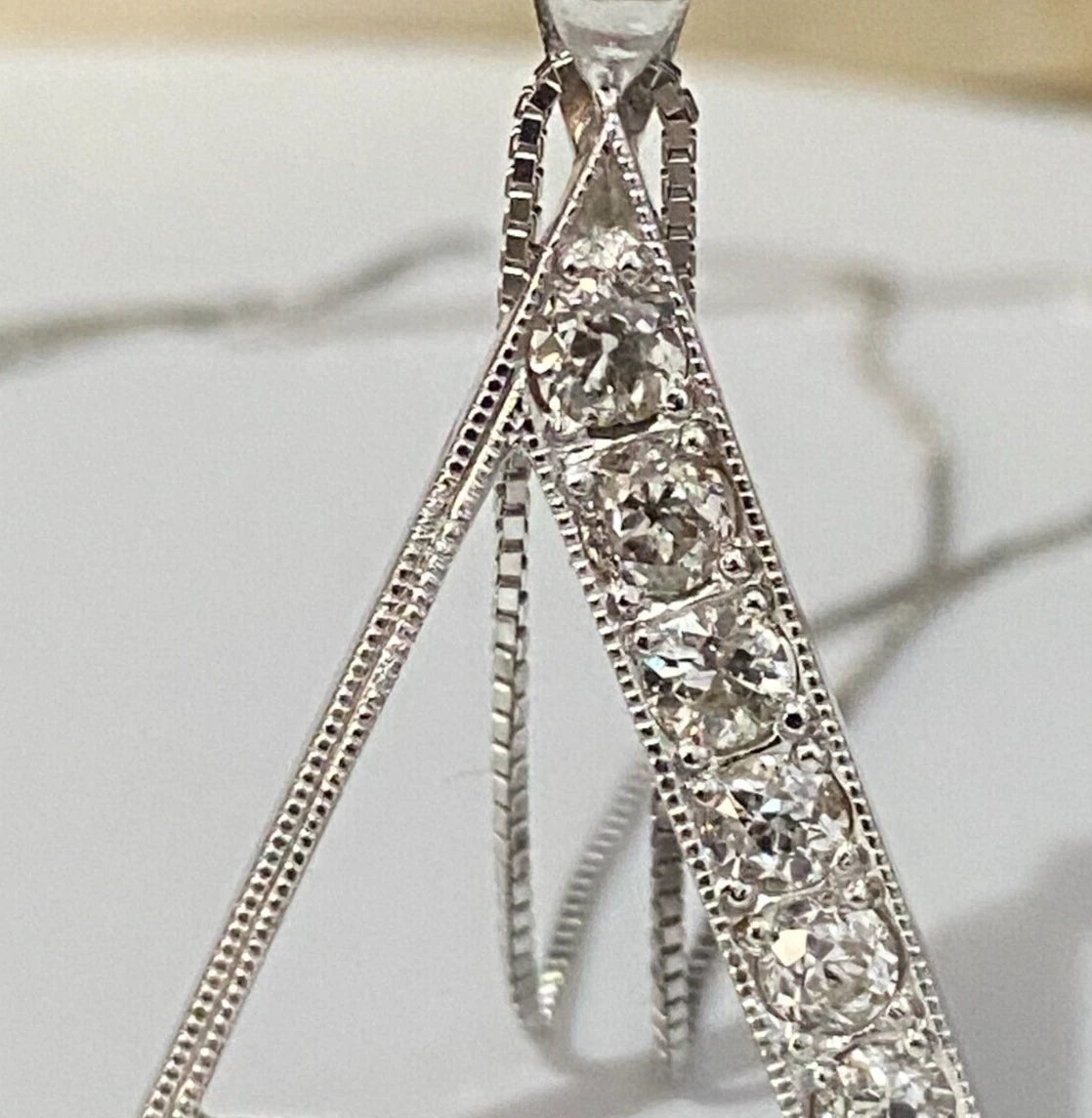 18K White Gold & 1.87CT Diamond Pendant