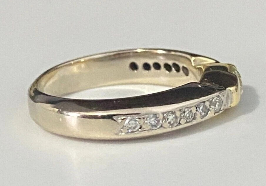 18K White Gold & 0.28CT Diamond Engagement Ring Size J 1/2 - 5