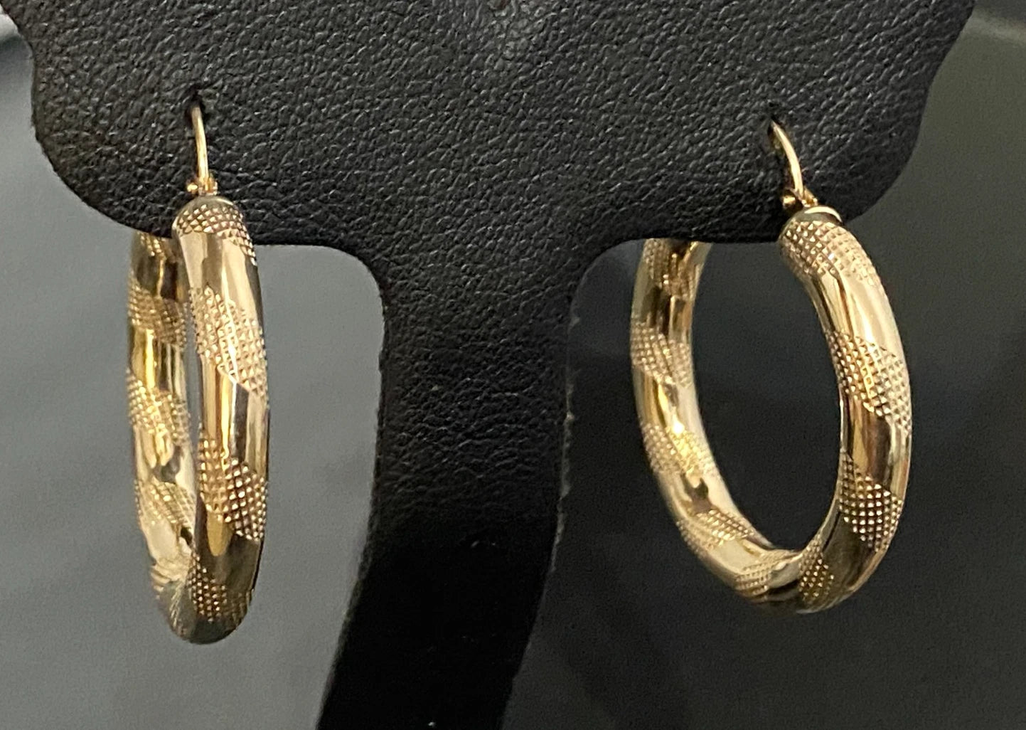 Italian 9K Yellow Gold Hoop Earrings 27.0mm