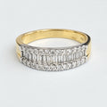 18K Yellow Gold & 0.70CT Diamond Anniversary Ring Size P (US 7.75)