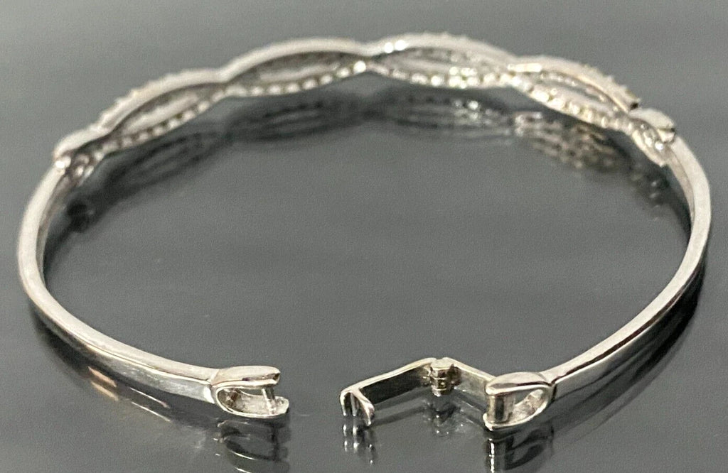 9K White Gold & 2.14CT Sphene Pave Set Bangle