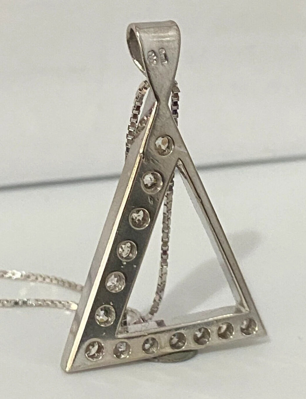 18K White Gold & 1.87CT Diamond Pendant