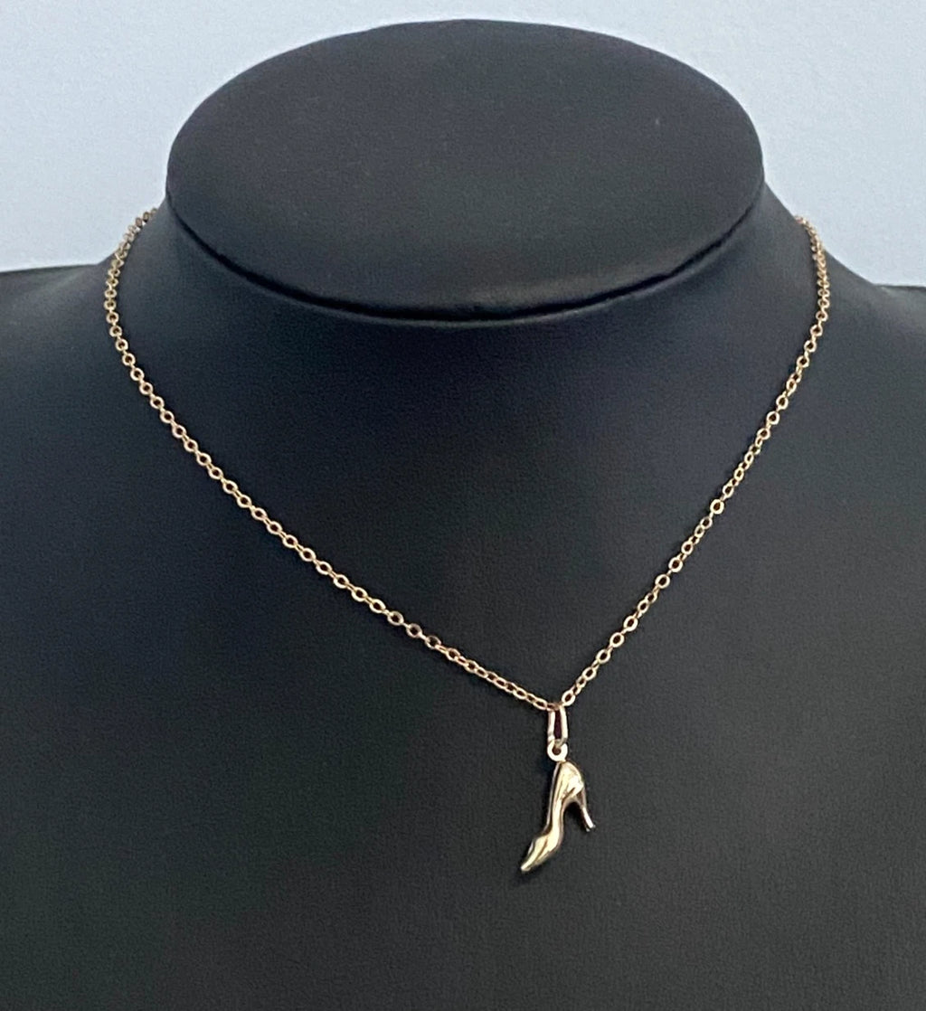 9K Yellow Gold High Heel Shoe Charm / Pendant