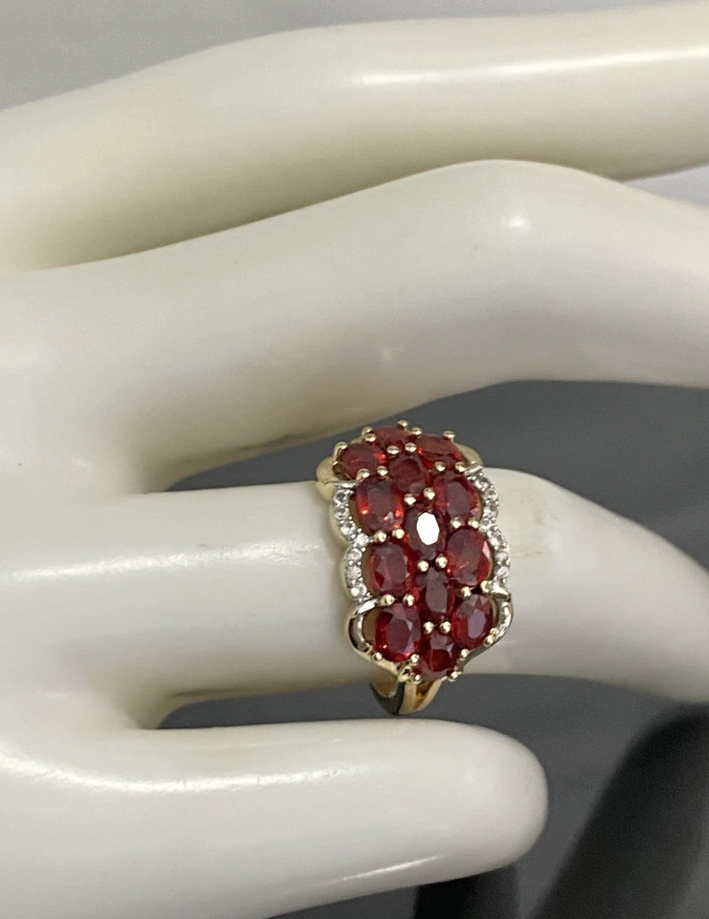 9ct Yellow Gold with 3.0CT Natural Ruby Dress Ring Size L (US 5.75)