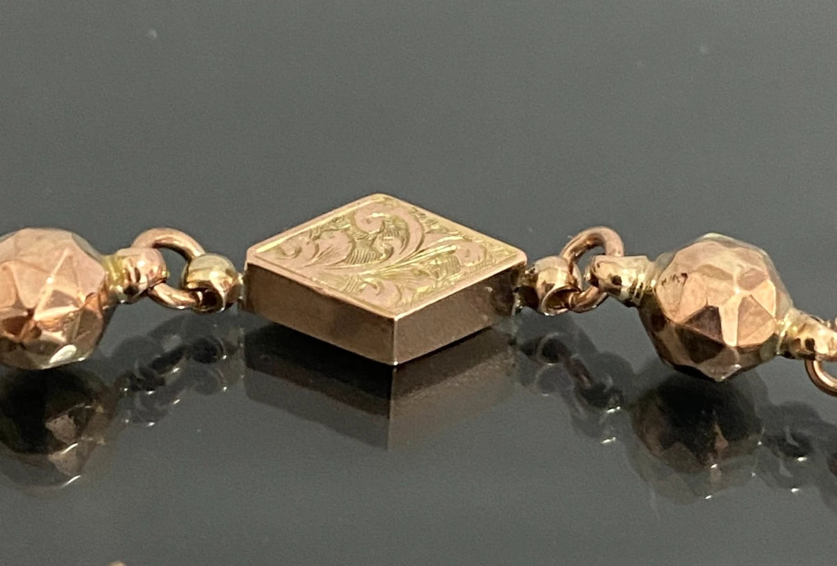 Victorian 9K Rose Gold Albertina Bracelet - Victorian Jewellery