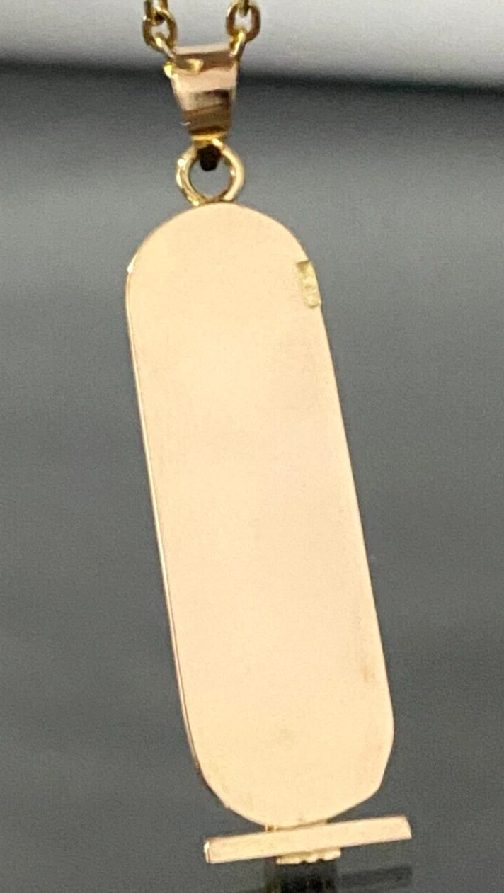 18K Yellow Gold Egyptian Hieroglyphics Pendant