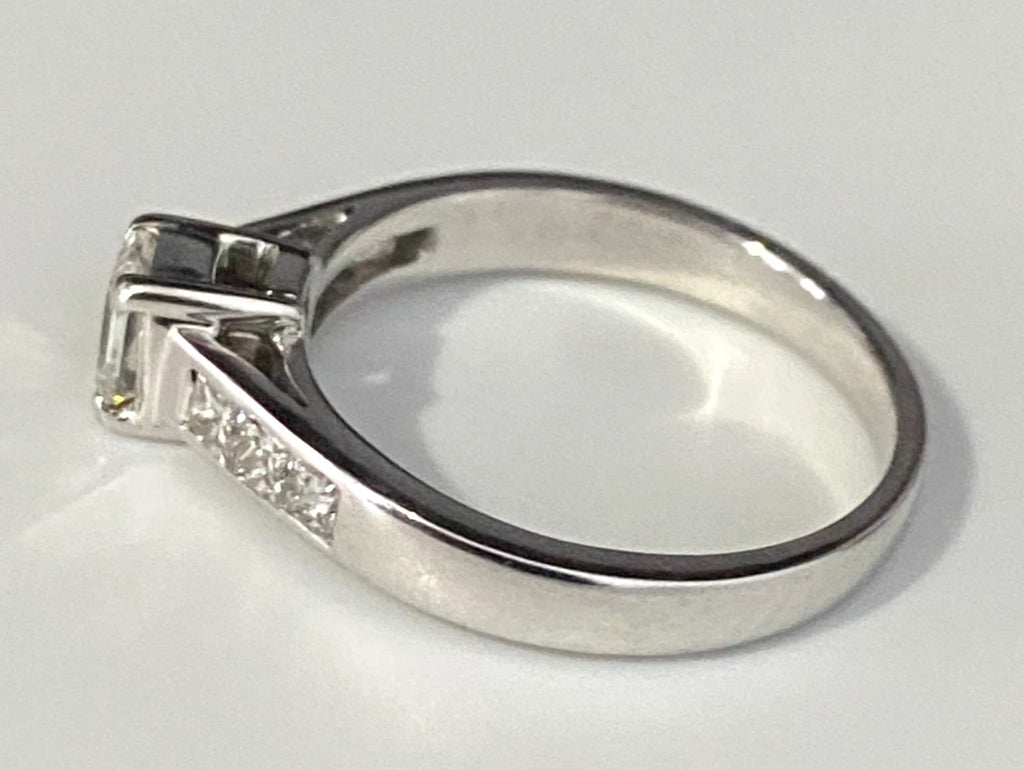 18K White Gold & 0.75CT Diamond Engagement Ring Size L - 5 3/4