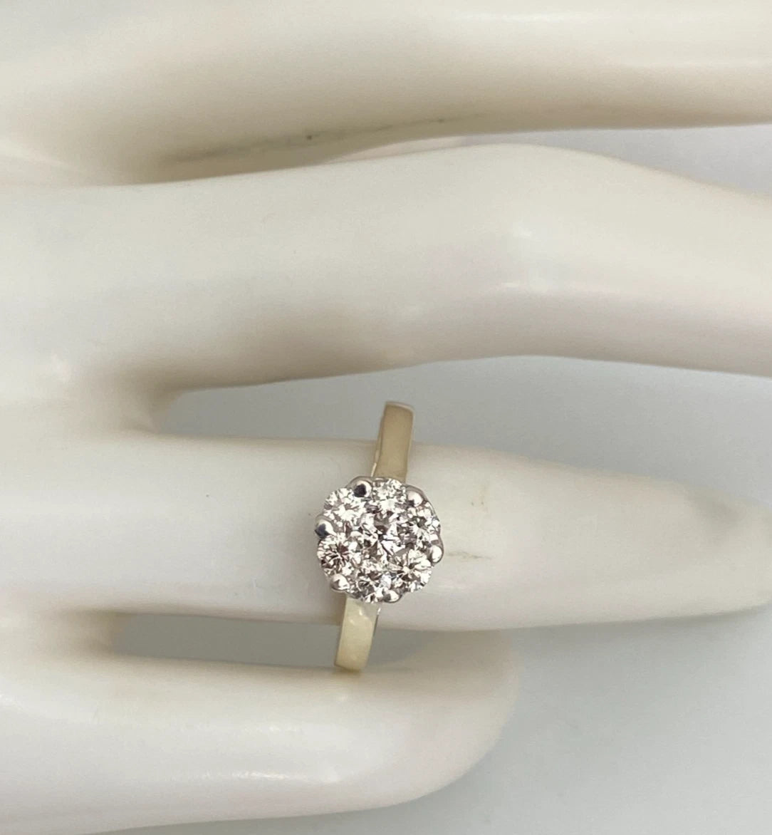 14K Yellow Gold 0.70CT Diamond Engagement & Anniversary Ring Size L 1/2 (US 6)