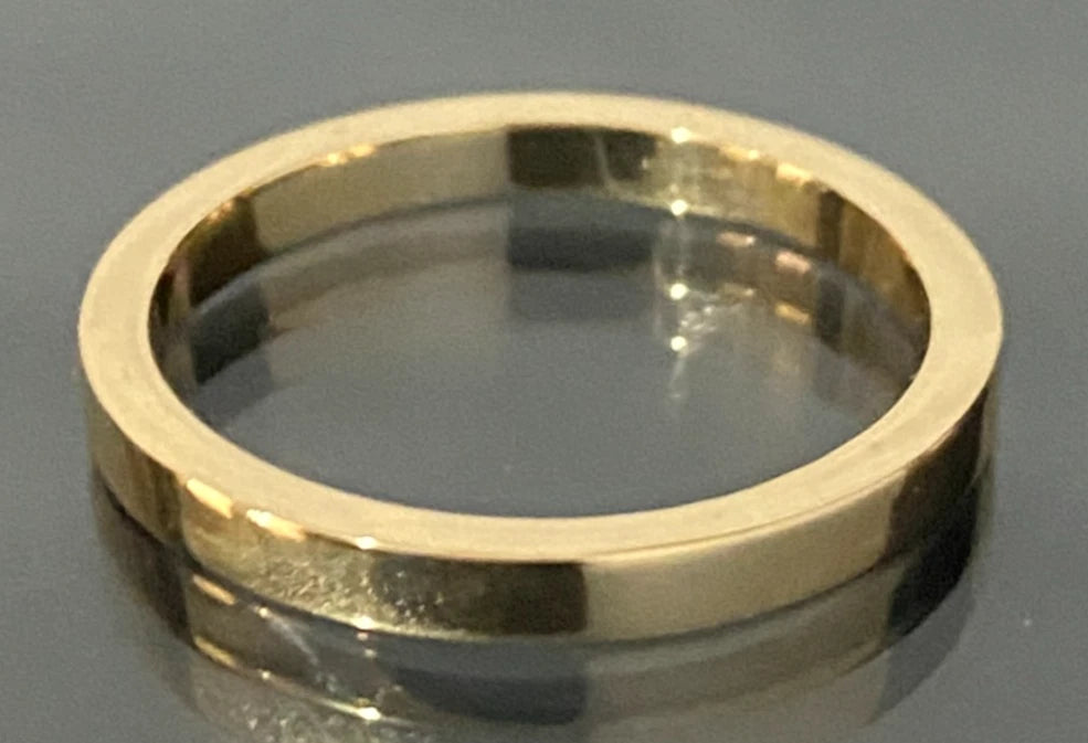 18K Yellow Gold Wedding Band Ring Size M - 6 1/4
