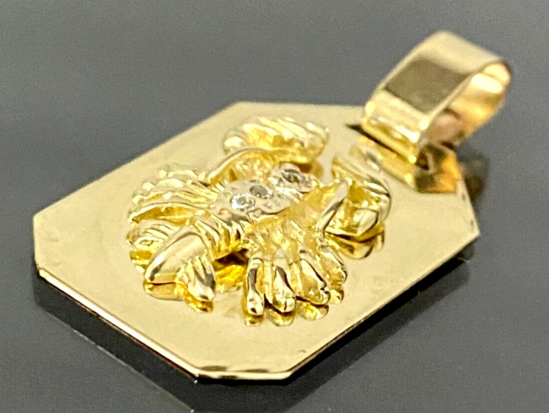 14K Yellow Gold Scorpio Zodiac Sign Pendant