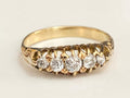 Antique 18K Yellow Gold W/ 0.50CT Diamond Five Stone Ring Size O (US 7.25)