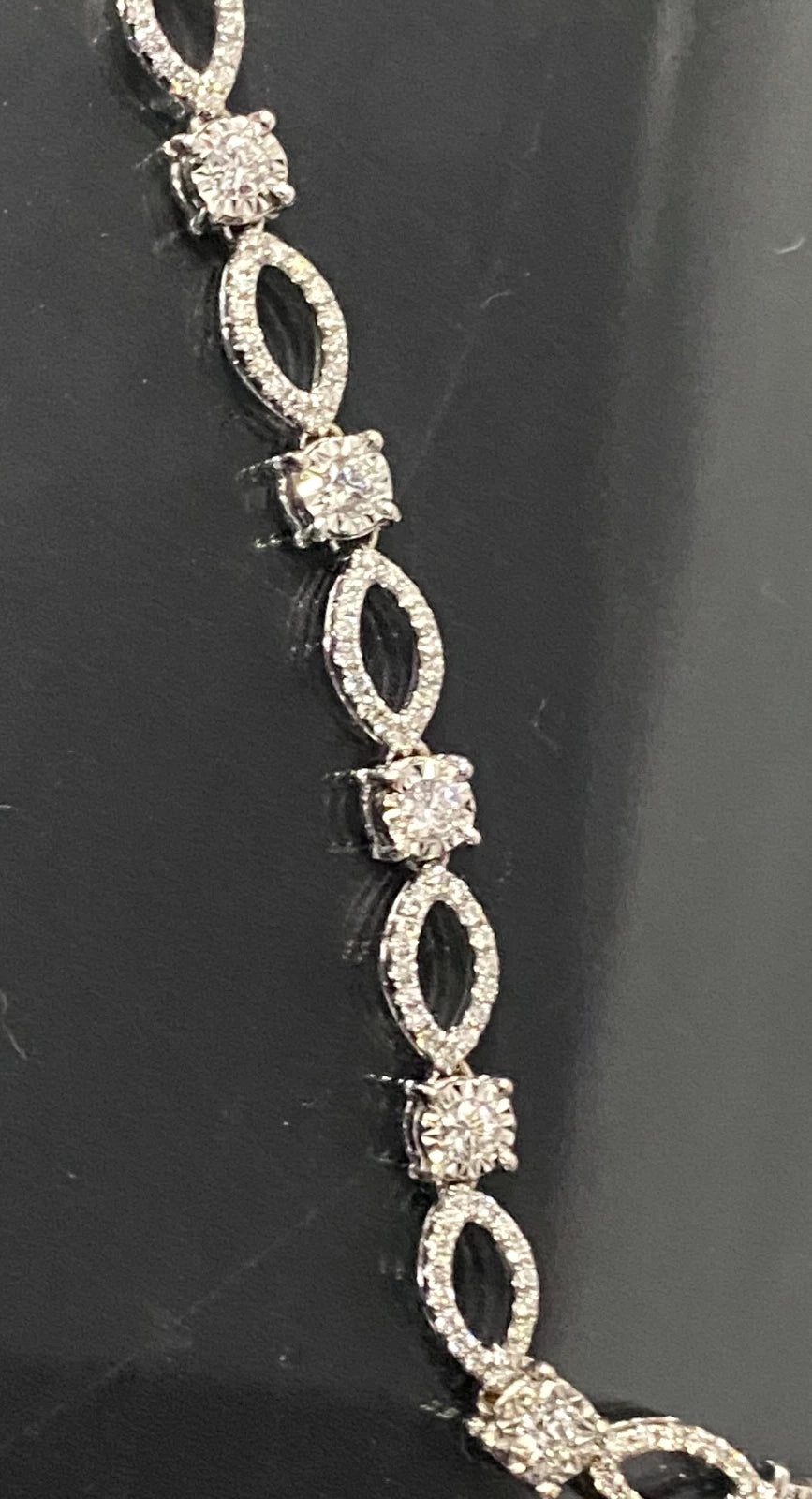 18K White Gold & 2.50CT Diamond Statement Drop Necklace