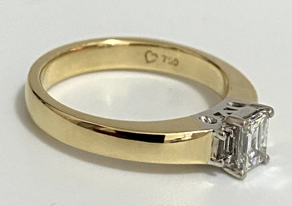 18K Yellow Gold & Diamond Solitaire Engagement Ring - Size T (US 9.75)