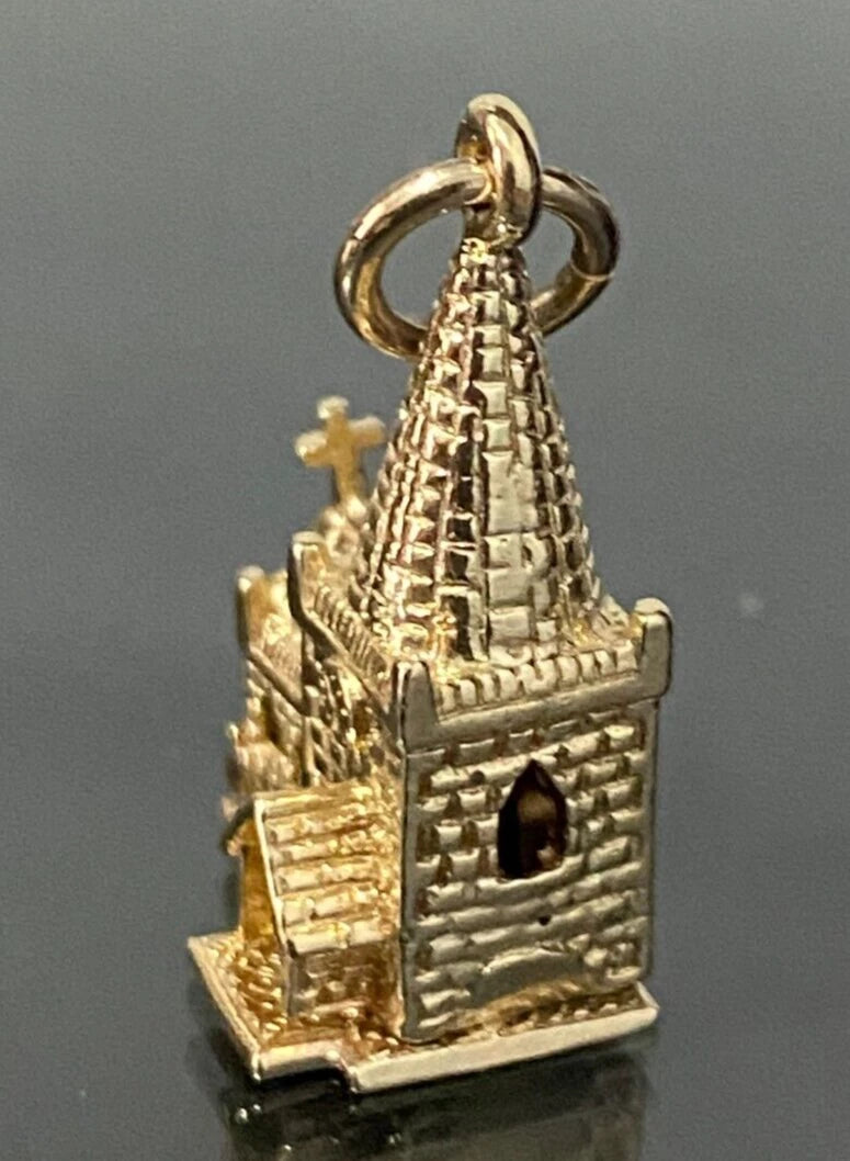9K Yellow Gold Wedding in Church Opening Charm / Pendant