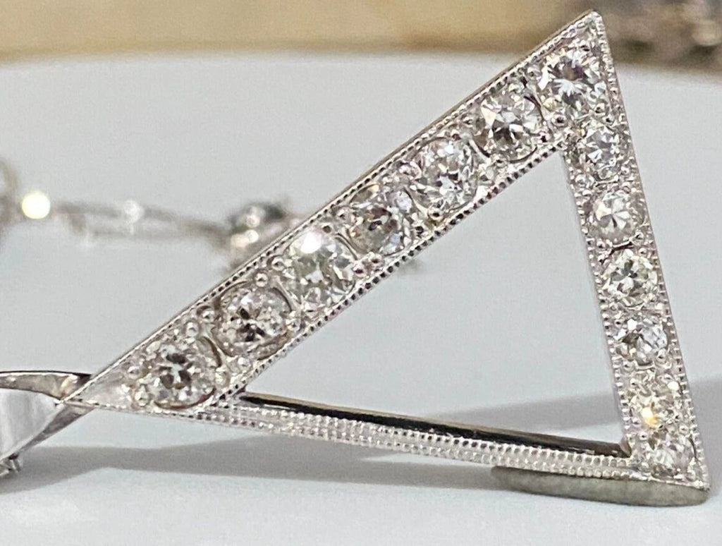 18K White Gold & 1.87CT Diamond Pendant