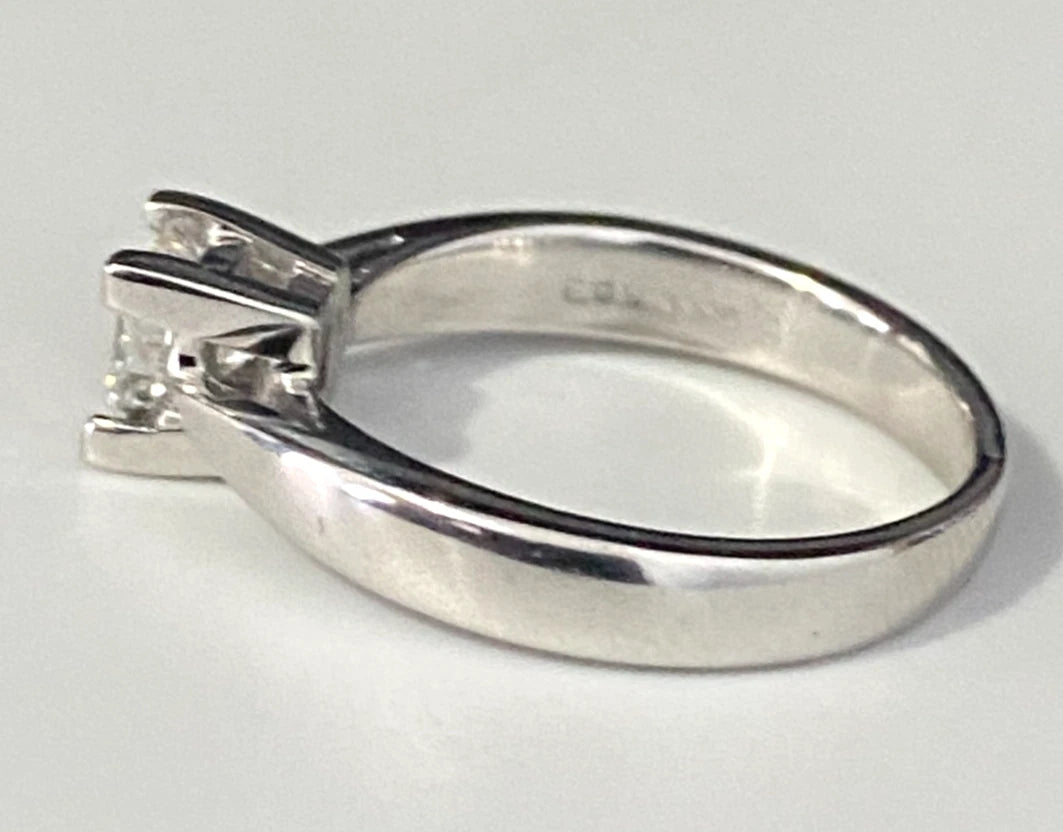 18K White Gold & 0.42CT Diamond Engagement Ring Size J - 4 3/4