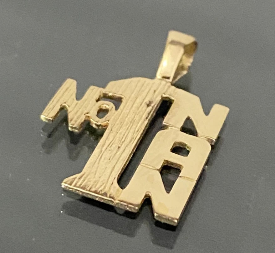 9K Yellow Gold " No 1 NAN " Pendant