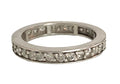 18K White Gold Diamond Full Eternity Wedding Band Ring - Size L (US 5.75)