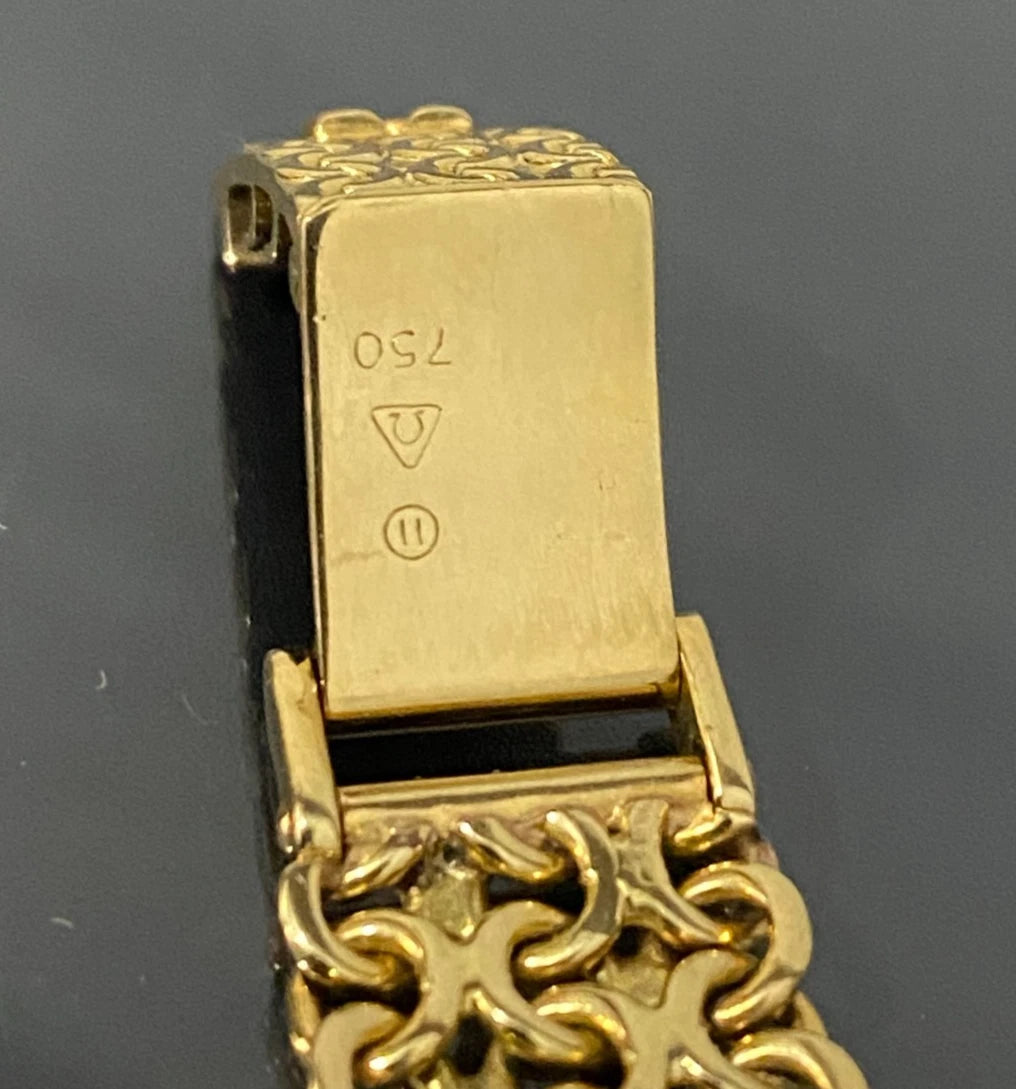18K Solid Yellow Gold Bracelet & Case Automatic OMEGA Wristwatch