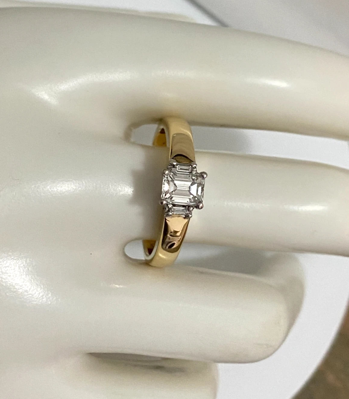 18K Yellow Gold & Diamond Solitaire Engagement Ring - Size T (US 9.75)