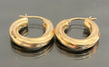 9K Yellow Gold Hollow Hoop Earrings 18.0mm