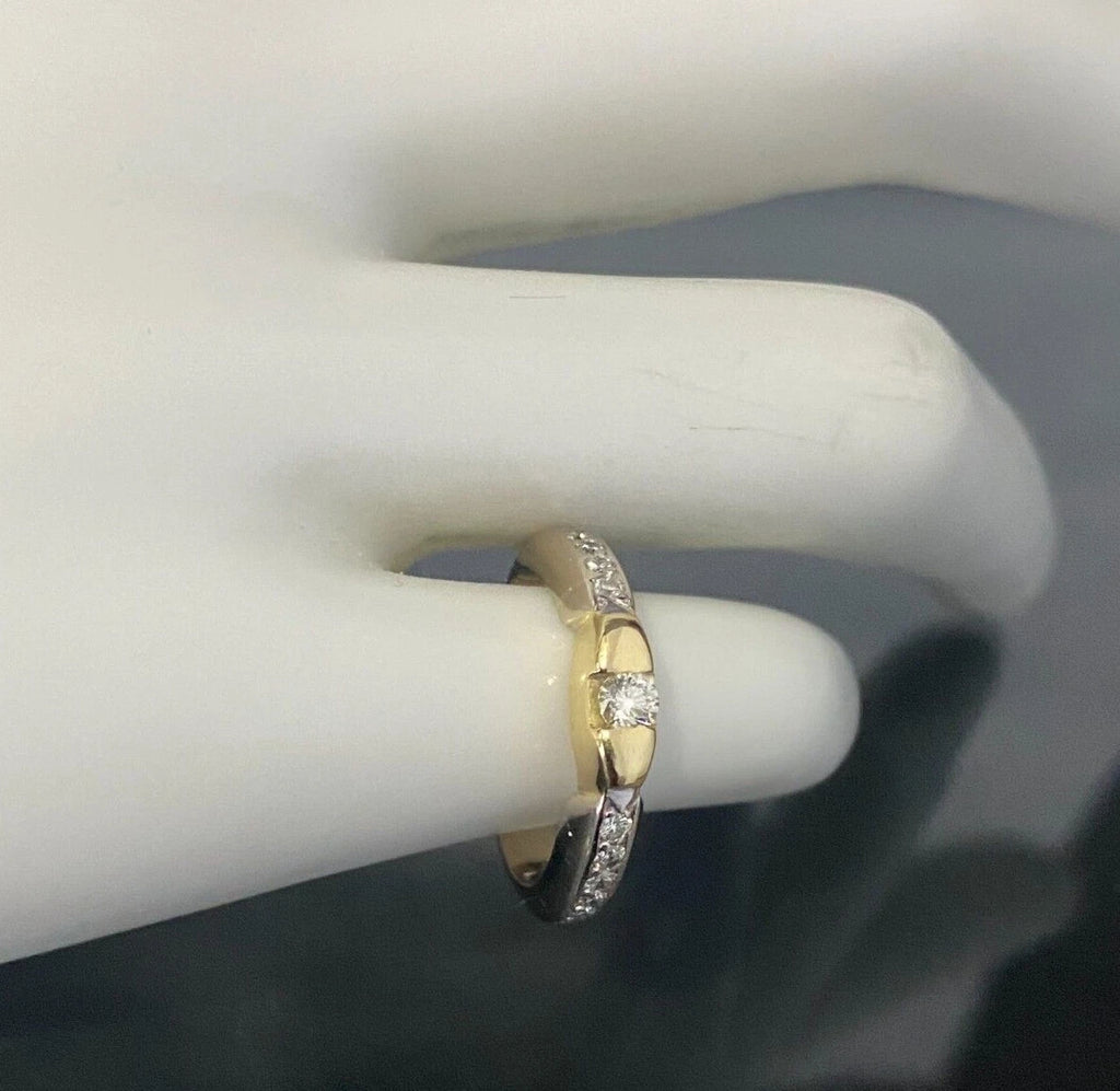 18K White Gold & 0.28CT Diamond Engagement Ring Size J 1/2 - 5