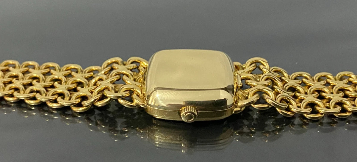 18K Solid Yellow Gold Bracelet & Case Automatic OMEGA Wristwatch