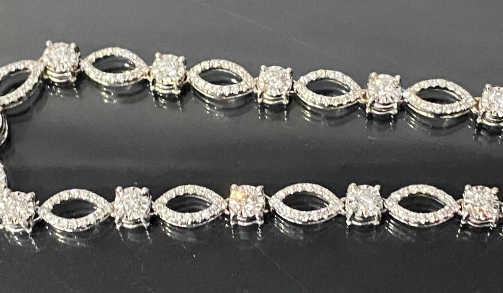 18K White Gold & 2.50CT Diamond Statement Drop Necklace