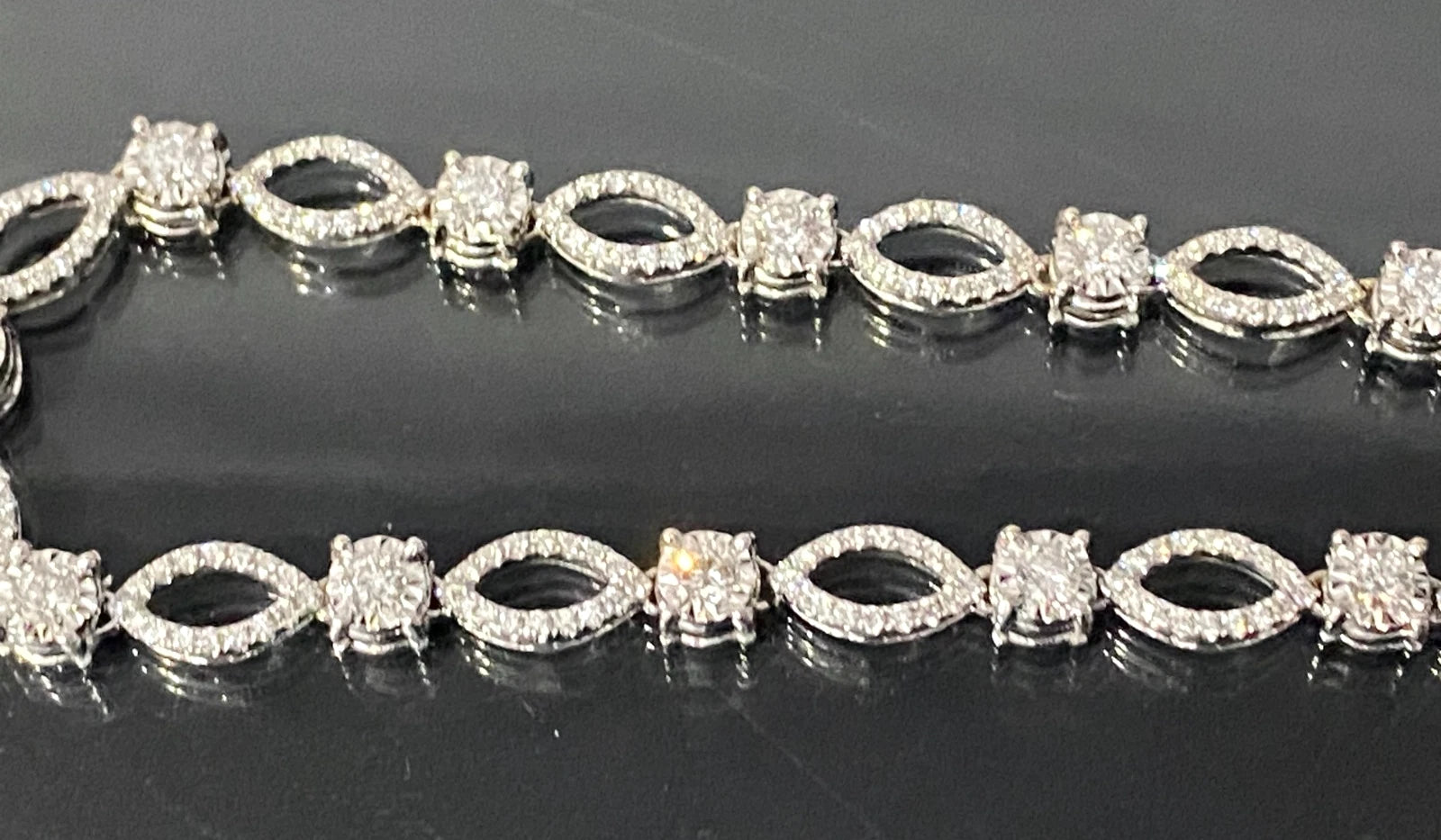 18K White Gold & 2.50CT Diamond Statement Drop Necklace