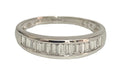 18K White Gold & 0.37CT Diamond Baguette Eternity Band Ring Size O (US 7.25)