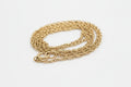 9K Yellow Gold Rope Link Chain Necklace 46cm Long