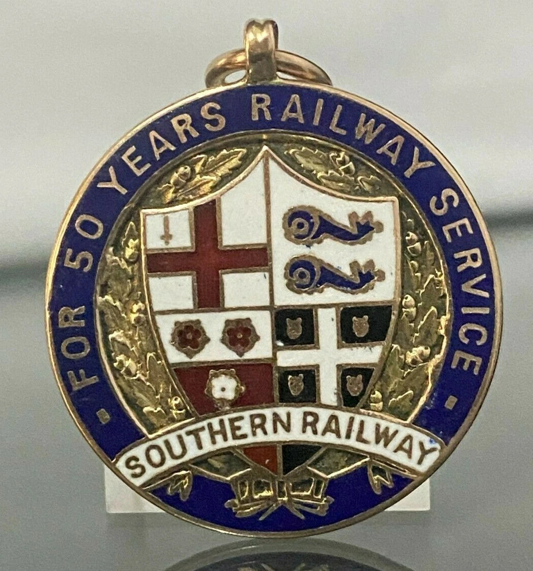 9K Rose Gold & Enamel Fob Medal C1932