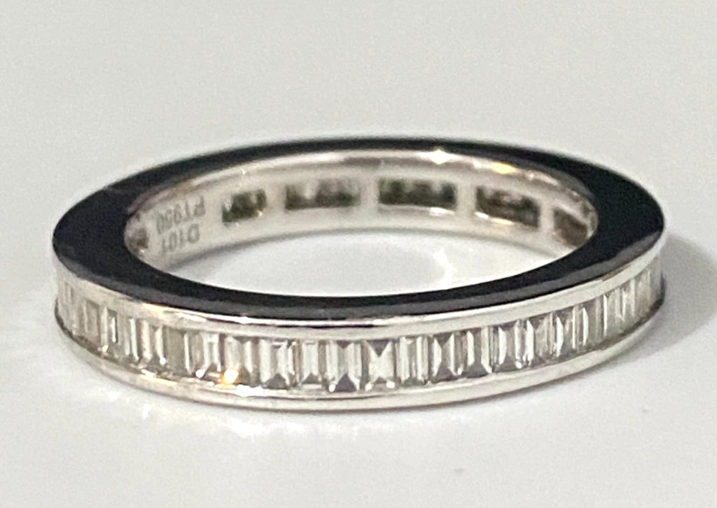 950 Platinum & 1.0CT Diamond Full Eternity Ring Size J - 5