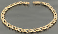 9K Yellow Gold Diamond Infinity Bracelet 20cm Long