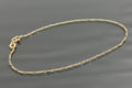 9ct Yellow Gold Figaro Link Fine Bracelet 18.5cm Long