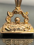Antique Edwardian 9K Yellow Gold Bloodstone Fob/Seal Pendant