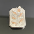 Vintage Scandia Sterling Silver & Rose Gold Floral Locket – Melbourne