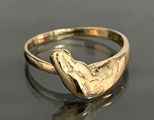 Vintage 9CT Yellow Gold Horse Head Ring – Equestrian Jewellery – Size K (5.25)
